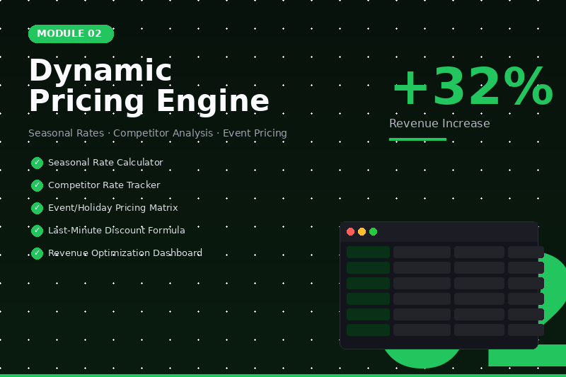 Airbnb dynamic pricing engine - seasonal rates, competitor analysis, event-based pricing