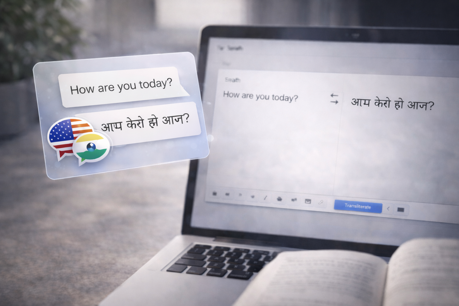 Language translation visual